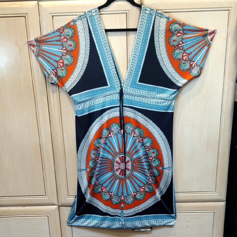 💥Colorful Tunic Mini Dress w/ Adjustable High Waist